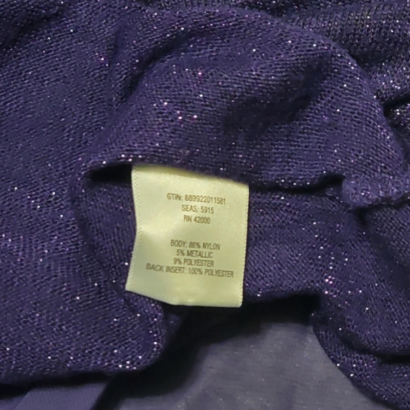 Purple semi sheer top - Picture 4 of 6